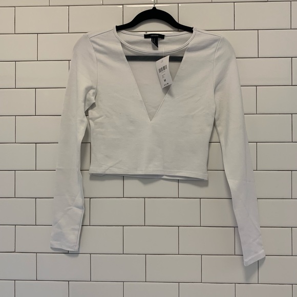 Forever 21 Tops - Forever 21 crop top with mesh detail. New with tag